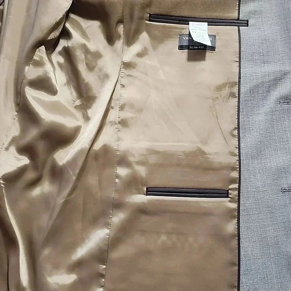 Men's Van Heusen Flex SportsCoat, Gray, Size 42L, Pre-Owned - Picture 10 of 11